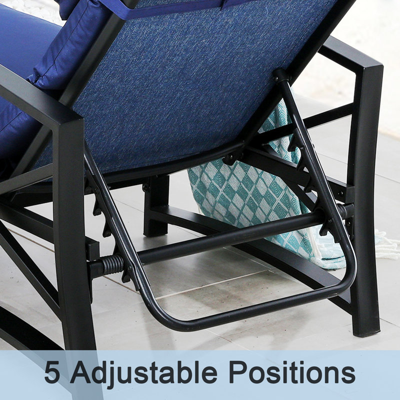 17 Stories Speidel Outdoor Metal Chaise Lounge & Reviews Wayfair